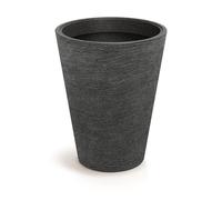 Well Home Maceta de Rotomoldeo Tubra Round MIDL Ø48x60 Negro Granito