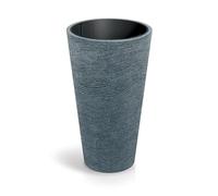 Well Home Maceta de Rotomoldeo Tubra Round Slim Ø60X100 Granito