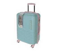 Well Home Maleta en abs 4 Ruedas Color Menta y Rosa 33,5x22x53cm