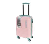 Well Home Maleta en abs 4 Ruedas Color Rosa y Menta 34x22x52,5cm