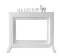 Well Home - Marco de Fotos de Mesa o Pared | Modelo "MADRID" | Tamaño del marco 24,5x17,5x1,5 para Fotos de 13x18cm | Color Blanco