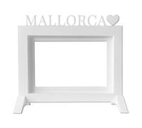 Well Home - Marco de Fotos de Mesa o Pared/Modelo ''MALLORCA'' / Tamaño del marco 24x22,5x1,5cm para Fotos de 15x20 / Color Blanco