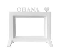 Well home - marco de fotos de mesa o pared / modelo ''ohana'' / tamaño del marco 24x22,5x1,5cm para fotos de 15x20 / color blanco