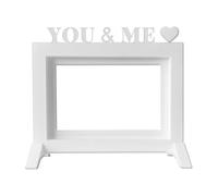 Well home - marco de fotos de mesa o pared / modelo ''you & me'' / tamaño del marco 24x22,5x1,5cm para fotos de 15x20 / color blanco