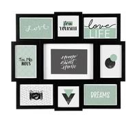 Well home - marco decorativo para pared - 9 fotos color negro