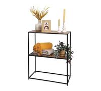 Well Home Mesa Auxiliar de Hierro con estantes de MDF 70x31x85cm