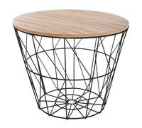 Well Home - Mesa Auxiliar de Metal Negro Kumi Ø38cm