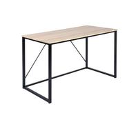 Well Home Mesa Plegable ''Elmo Oak'' en Madera de Nogal y Color Negro