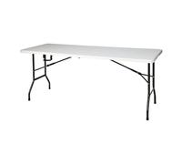 Well Home Mesa plegable blanca 180x70x74cm con mecanismo de bloqueo automático