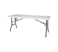 Well Home Mesa Plegable Blanca 180x70x74cm con Mecanismo de Bloqueo automático