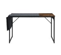 Well home mesa plegable con portadocumentos negro vintage l.120cm