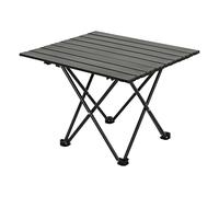 Well Home Mesa Plegable en Metal Color Negro 56x40x46cm