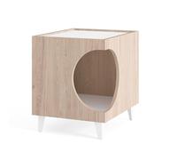 Well Home Mesilla con Orificio para Mascotas en Color Madera 50x40x40cm