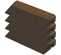 WELL HOME MOBILIARIO & DECORACIÓN 4 x bordes para finalización, en Madera COMBI-WOOD, 39x20,5x6,5 cm Macho