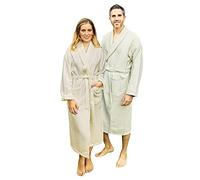 WELL HOME MOBILIARIO & DECORACIÓN ALBORNOZ L/XL 360 gr/m2 Nido de Abeja 100% algodon, Beige, WH0593