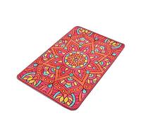 WELL HOME MOBILIARIO & DECORACIÓN Alfombra de baño Mandala Rojo