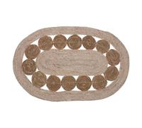 WELL HOME MOBILIARIO & DECORACIÓN Alfombra Ovalada de Hoja de totora y maíz 80x50cm