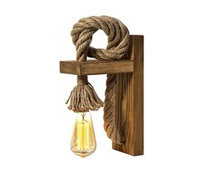 WELL HOME MOBILIARIO & DECORACIÓN Aplique de pared, 100% madera de abeto, marrón oro, 18x30x10, casquillo 1 x e 27 max 40 w