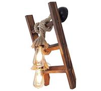 WELL HOME MOBILIARIO & DECORACIÓN Aplique de pared, 100% pino macizo, nogal, 45x25x23, casquillo 2 x e 27 max 40 w