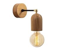 WELL HOME MOBILIARIO & DECORACIÓN Aplique de pared, madera, natural, 7x7x20, casquillo e 27 max 40 w