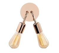 WELL HOME MOBILIARIO & DECORACIÓN Aplique de pared, metal, cobre, 14x14x20, casquillo 2 x e 27 max 40 w