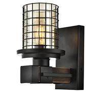 WELL HOME MOBILIARIO & DECORACIÓN Aplique de pared, metal, negro, 25x15x20, casquillo 1 x e 27 max 60 w