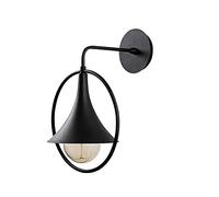 WELL HOME MOBILIARIO & DECORACIÓN Aplique de pared, metal, negro, 25x29x38, casquillo e 27 max 40 w
