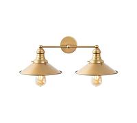 WELL HOME MOBILIARIO & DECORACIÓN Aplique de pared, metal, oro, 55x27x20, casquillo 2 x e27 max 40 w