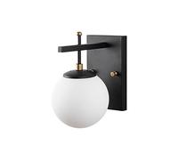 WELL HOME MOBILIARIO & DECORACIÓN Aplique de pared pantalla blanca, metal, negro, 15x20x15, casquillo e14 max 40 w