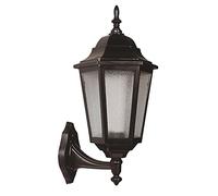 WELL HOME MOBILIARIO & DECORACIÓN Aplique de pared para exterior, abs, negro, 28x23x47, casquillo e 27 max 60 w