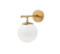 WELL HOME MOBILIARIO & DECORACIÓN Aplique de pared, recto blanca, metal, oro brillante, 15x24x24, casquillo e14 max 40 w