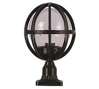 WELL HOME MOBILIARIO & DECORACIÓN Aplique de suelo oval para exterior, abs , negro, 23x23x38, casquillo e 27 max 60 w