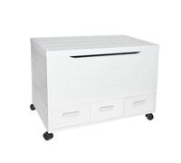 WELL HOME MOBILIARIO & DECORACIÓN Baúl con 3 cajones en color blanco 70,5x40x55x