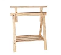 WELL HOME MOBILIARIO & DECORACIÓN Caballete de altura regulable en madera de pino, acabado SIN barniz