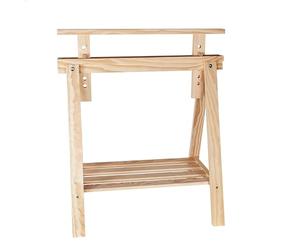WELL HOME MOBILIARIO & DECORACIÓN Caballete de altura regulable en madera de pino, acabado SIN barniz