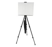 WELL HOME MOBILIARIO & DECORACIÓN- Caballete Plegable de Metal con Bolsa de Transporte Altura máxima 162 cm, Color Negro (WH16301)