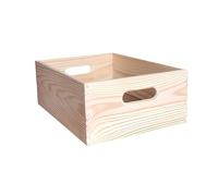 Well Home MOBILIARIO & DECORACIÓN Caja de almacenaje apilable Pino Macizo 40x30x15cm