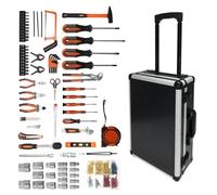 WELL HOME MOBILIARIO & DECORACIÓN Carro de caja de herramientas con 88 piezas - Aluminio y acero, mango de acero, ruedas para transporte