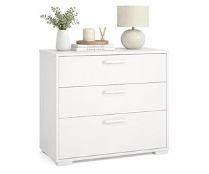 WELL HOME MOBILIARIO & DECORACIÓN Cómoda, Cajonera Dormitorio Eria Gloss White con 3 cajones en Color Blanco Brillante 71 x 40 x 83 cm
