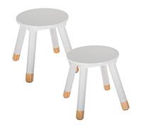 WELL HOME MOBILIARIO & DECORACIÓN Conjunto de 2 taburetes Infantiles suavidad en Color Blanco Well Home, Estándar