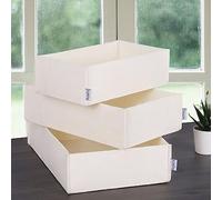 WELL HOME MOBILIARIO & DECORACIÓN Conjunto de organizadores de escritorio planos(3 piezas) crema