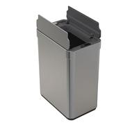 WELL HOME MOBILIARIO & DECORACIÓN Cubo de Basura de 50L color Metálico en Acero inoxidable con Apertura de Alas y Sensor automático 53cm de altura
