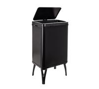 WELL HOME - Cubo de basura inteligente con apertura automática y contacto manual de 40L, 35,5x26x71,5cm color negro.