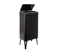 WELL HOME - Cubo de basura inteligente con apertura automática y contacto manual de 50L, 35,5x26x83,5cm color negro.