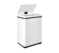 WELL HOME MOBILIARIO & DECORACIÓN Cubo de Basura Inteligente con Patas con Apertura automática y Contacto Manual de 40L, Alto: 55,5 con patas (71.5 cm), Blanco.
