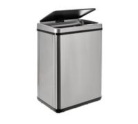 Well Home MOBILIARIO & DECORACIÓN Cubo de Basura Inteligente SIN Patas con Apertura automática y Contacto Manual de 40L, Alto: 55,5 (x35,5x26), Gris.