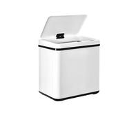 WELL HOME MOBILIARIO & DECORACIÓN Cubo de basura inteligente SIN patas con apertura automática y contacto manual de 30L, Alto: 60 (x35,5x26), blanco.