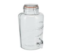 WELL HOME MOBILIARIO & DECORACIÓN Dispensador de bebidas de 8L en vidrio con tapa de clop Ø20,7x36