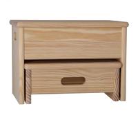 WELL HOME MOBILIARIO & DECORACIÓN Escalera banqueta ara 2 peldaños, Acabado SIN Barniz, 35x25x20 cm