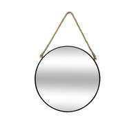 WELL HOME MOBILIARIO & DECORACIÓN Espejo Redondo con Cuerda, en Metal|D. 38 cm
